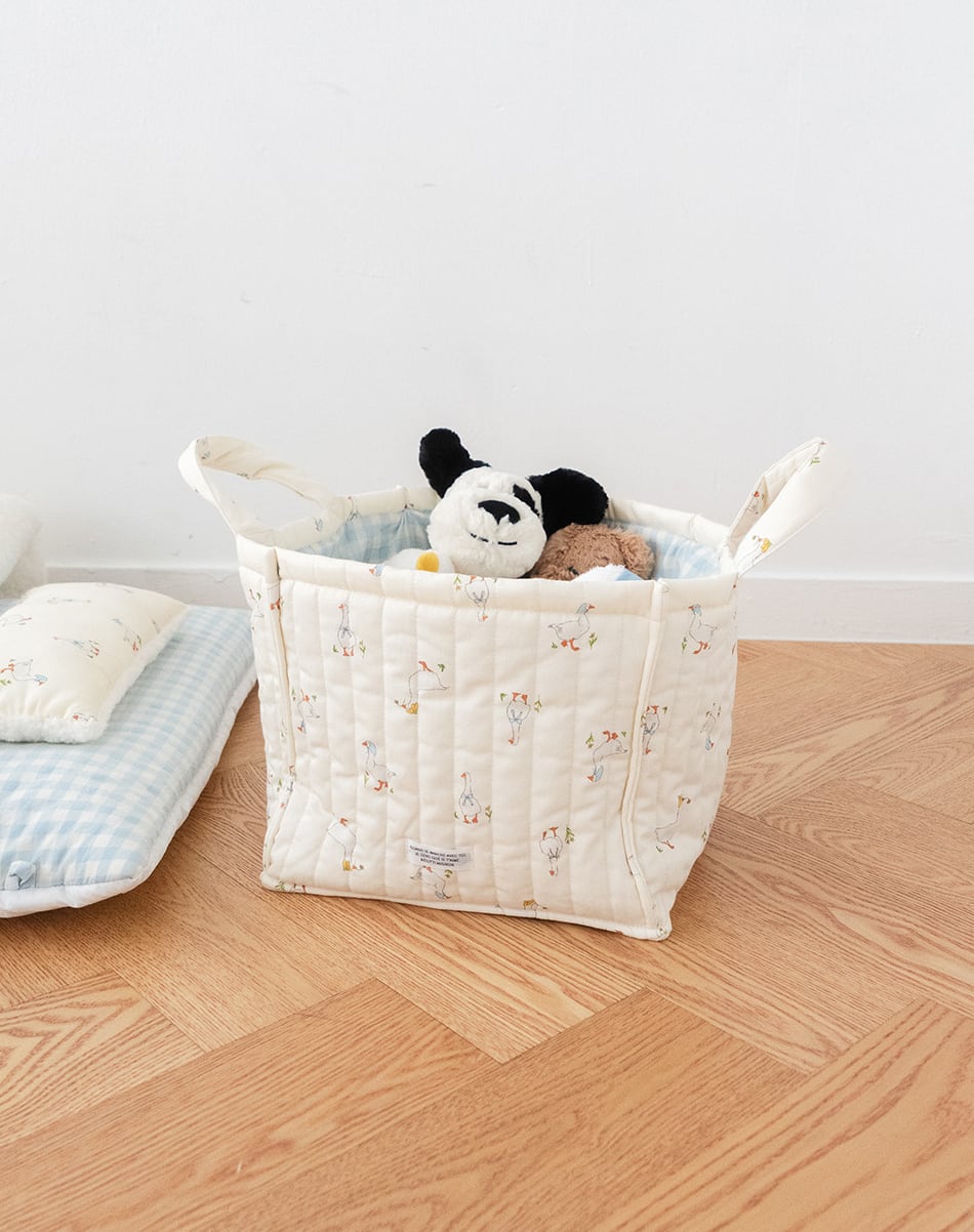 即納【noutti】Duck Toy Box (IvoryXskyBlue)