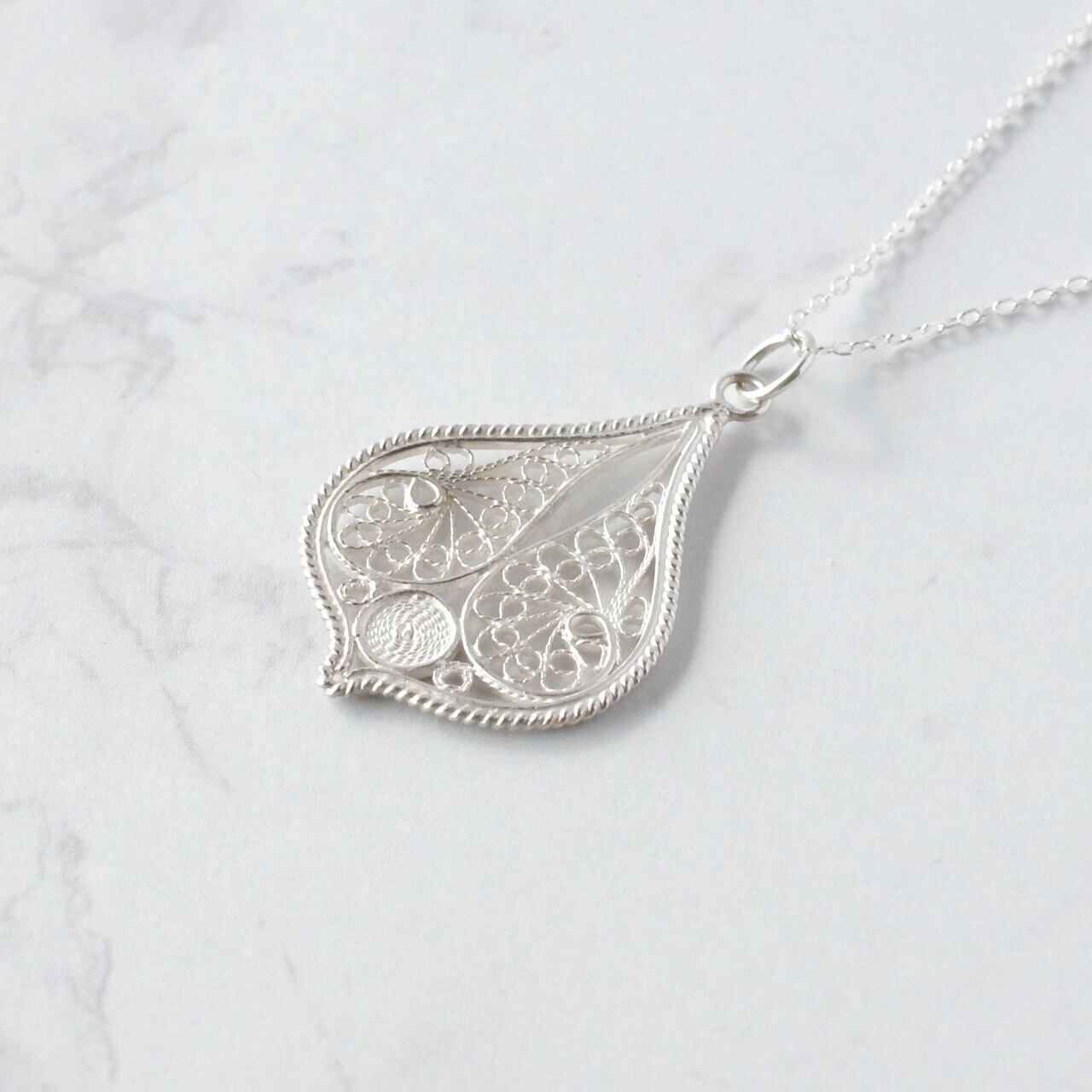 エジプト ビンテージ シルバーネックレス 銀細工 ロング 80.5g 280