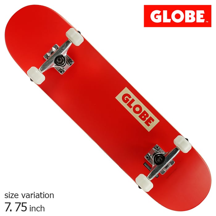 GLOBE Goodstock RED 7.75 inch コンプリートスケートボード グローブ