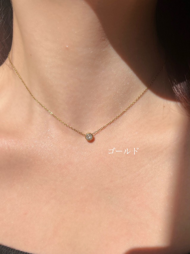 Zirconia stone necklace