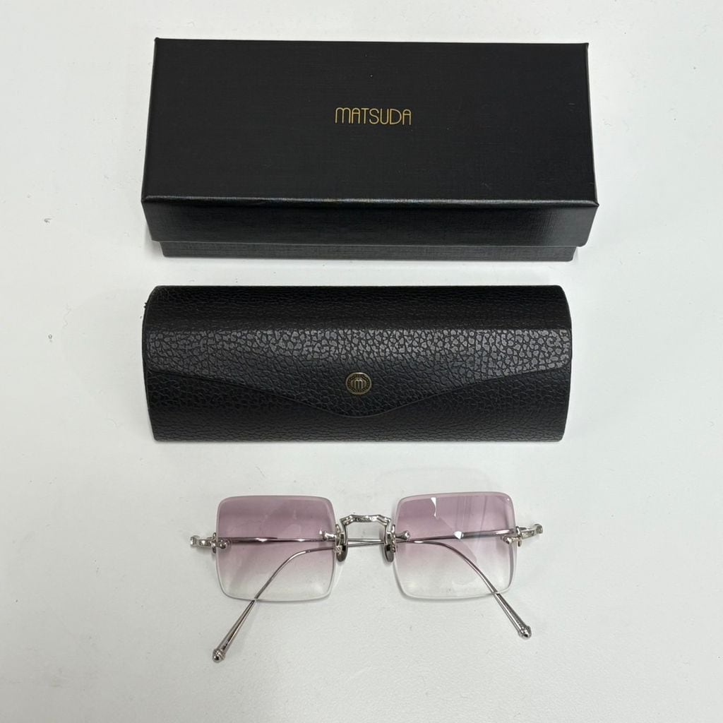 MATSUDA リムレスカラーレンズグラス BEAMS別注 M5001 パープル size