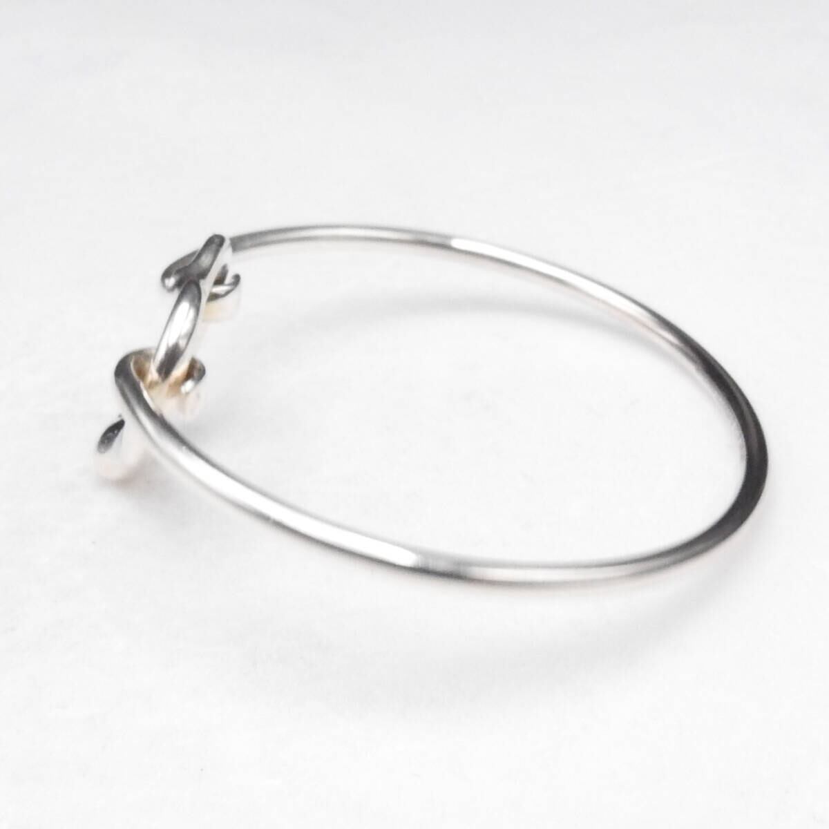 TIFFANY&CO. ティファニー オープンハート バングル シルバー Ag925