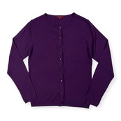 タグ付き 未使用品 AMACA アマカ アンサンブル ハイゲージ ウールニット タートルネック 半袖 セーター カーディガン 38 /パープル