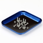 ◆ラジコン模型等の修理作業用磁気帯マット付きアルミ修理皿