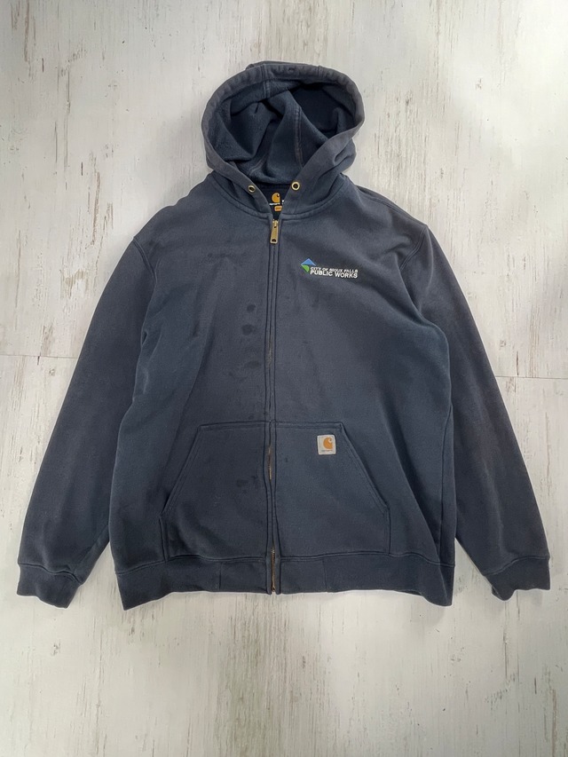Carhartt Full Zip Hoodie / フルジップパーカー（Sioux Falls 刺繍入り / ネイビー)