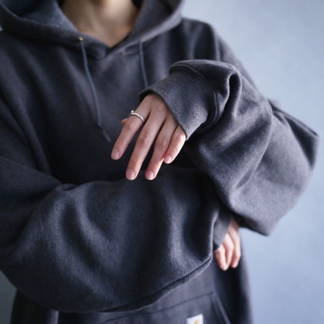 "Carhartt" over size gray sweat parka