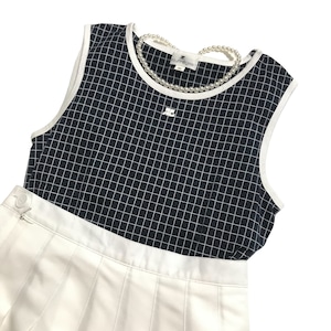 correges  tops クレージュ  トップス タンクトップ　ノースリーブ　ネイビー