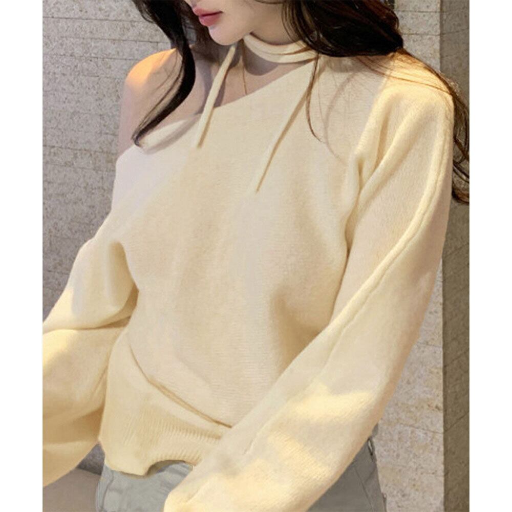 オフショルダー ニット レディース 春秋 韓国 トップス 肩出し おしゃれ 大人 きれいめ かわいい 長袖 前後2way カジュアル 大人可愛い 大人女子