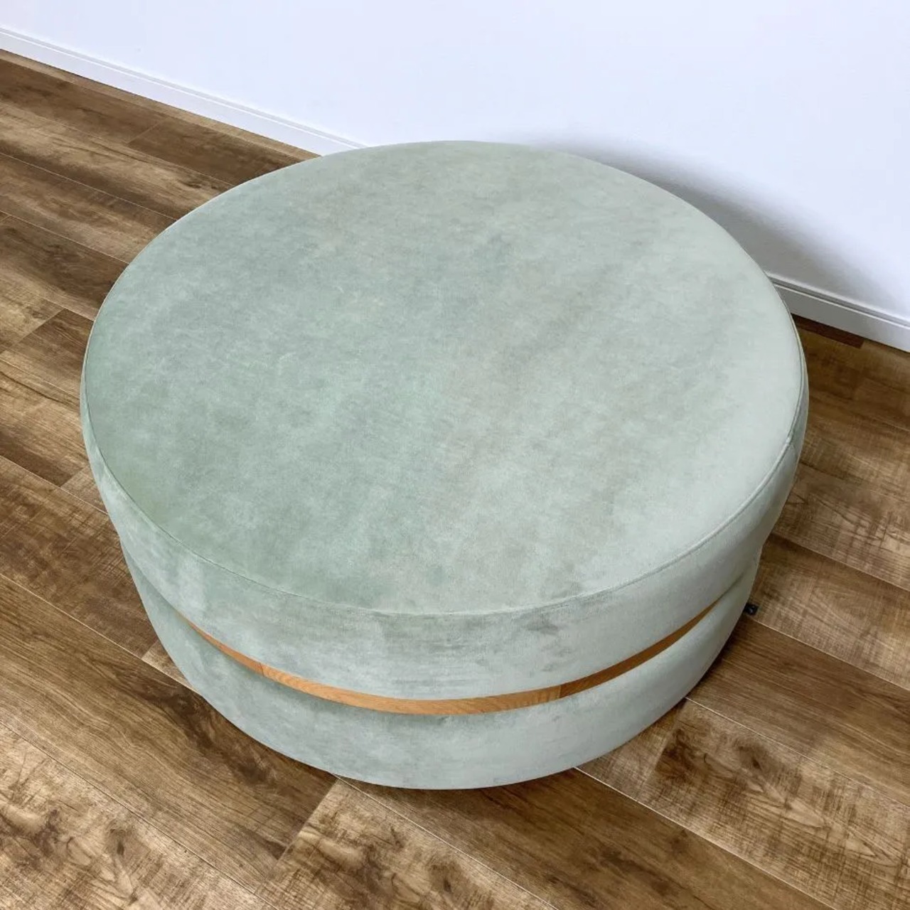 moda en casaSKETCH MACARON 83 OTTOMAN  オットマン・スツール グリーン 傷や汚れあり【中古】【200サイズ】