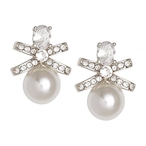 Elizabeth Bower エリザベスバウアー Pearl Bow Duet Bridal Earrings【レンタル 税込】