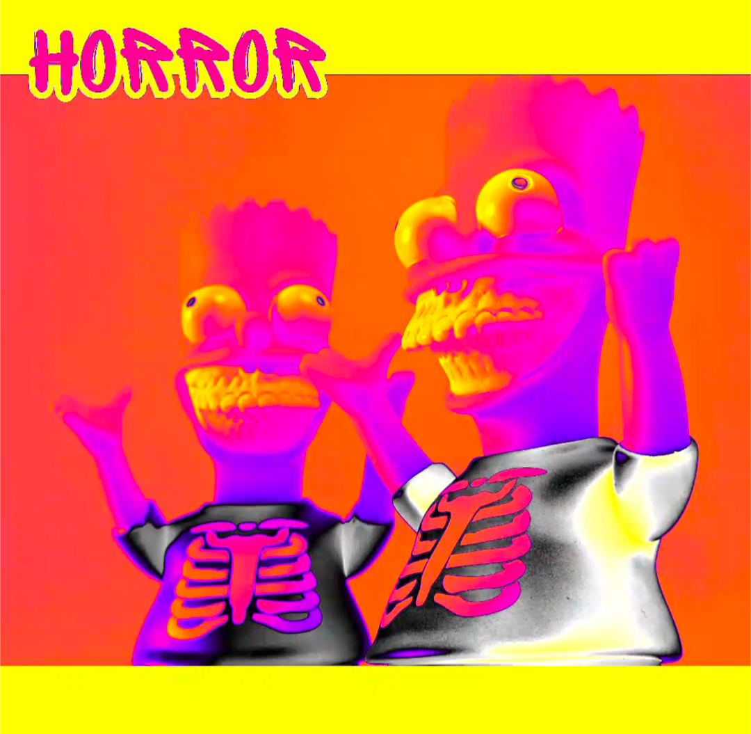 ♧【 The Simpsons（ザ シンプソンズ） 】バート・シンプソン / ソフビフィギュア / HORROR BART / BLACK〚アメリカン雑貨 アメトイ〛