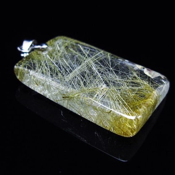 プラチナルチルクォーツ ペンダント 一点物 メール便可 [M便 1/20] 112-13202