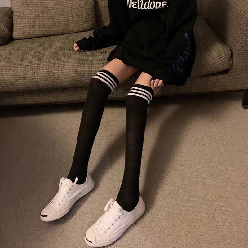 ソックス レディーススプリングストライプカジュアルスタイルストッキング 春物 タイツ 萌量不足32426275584