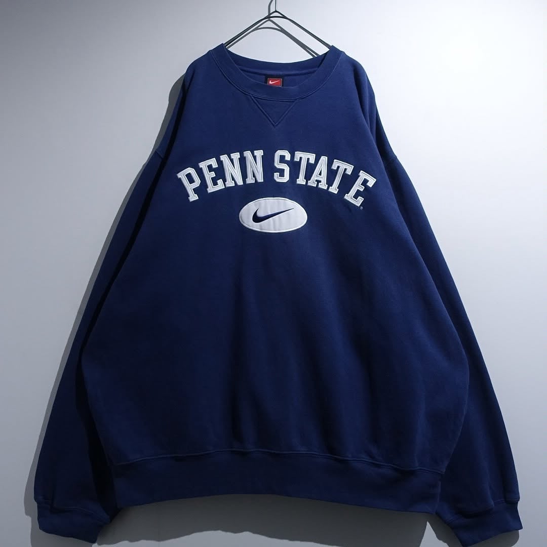 00s “NIKE” Navy PENN STATE Logo Patch Design Sweat