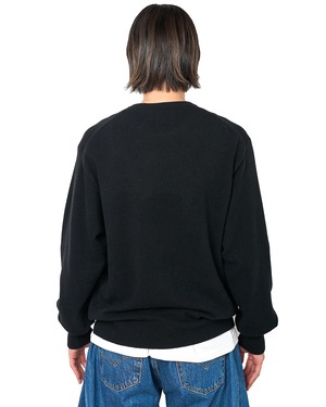 ssstein "EXTRA FINE WOOL KNIT CREW NECK LS〔BLACK〕"