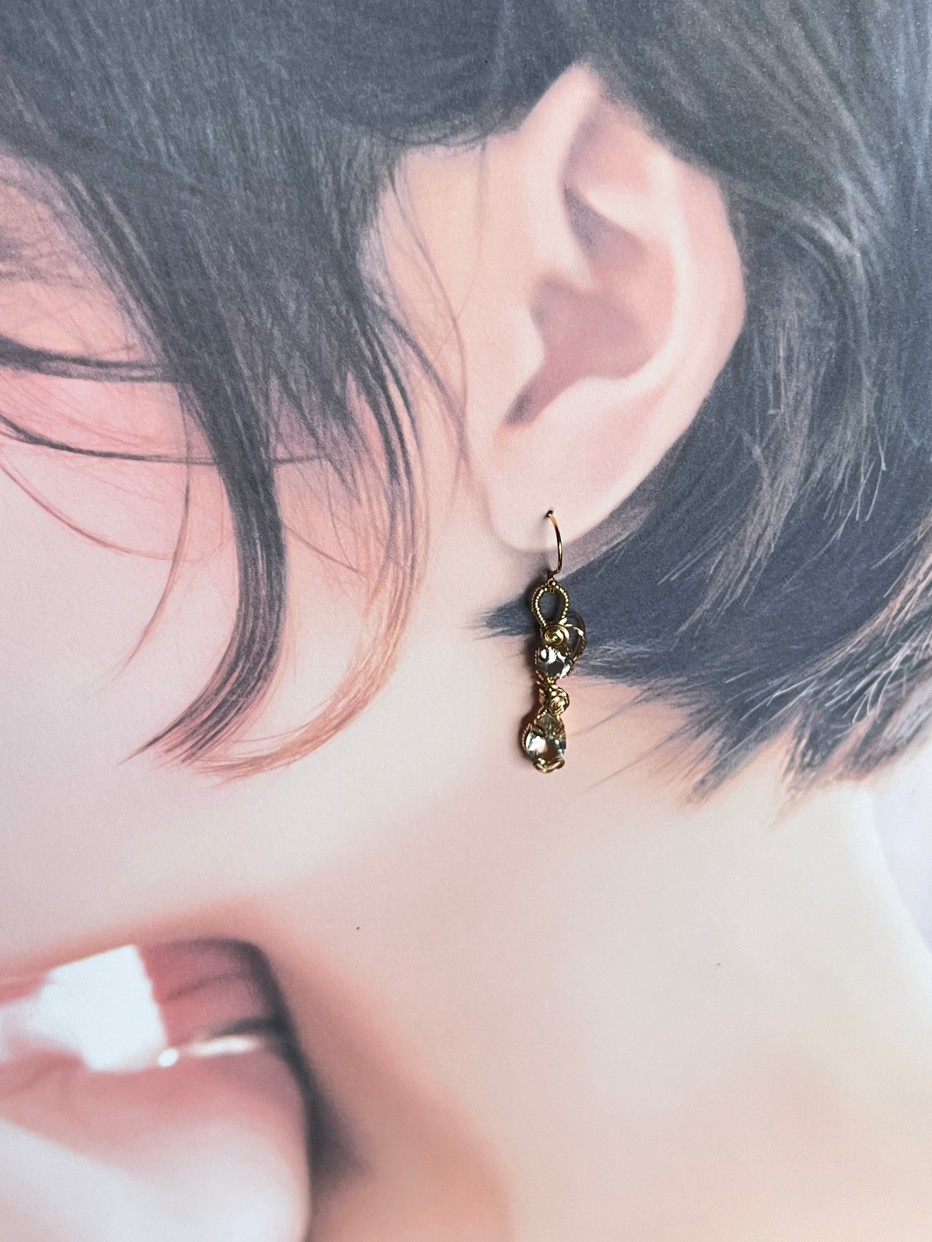 クリソコラinカルセドニーのピアス E-681 | テソロ