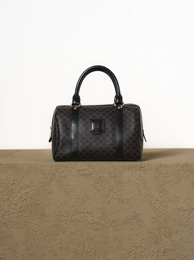 CELINE セリーヌ ブラック マカダム柄 w26 ミニボストンバッグ