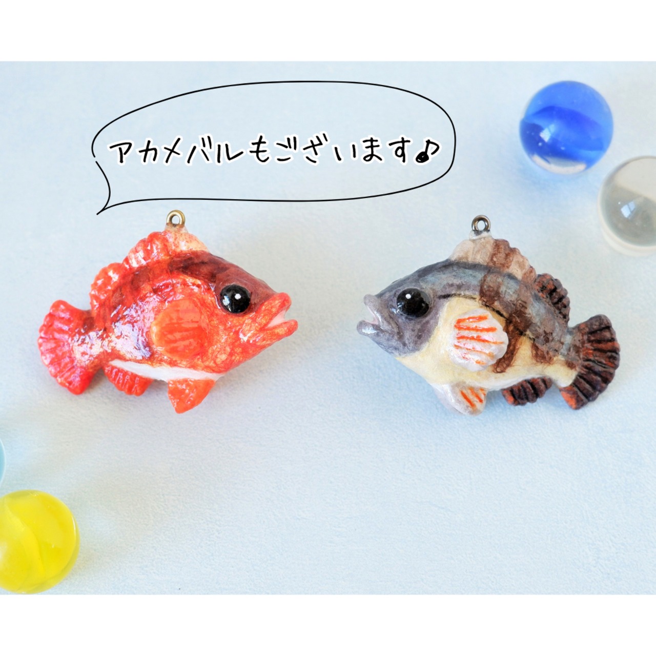 選べる金具7種類！『メバル（黒メバル・クロメバル）』和紙小物／和紙アクセサリー