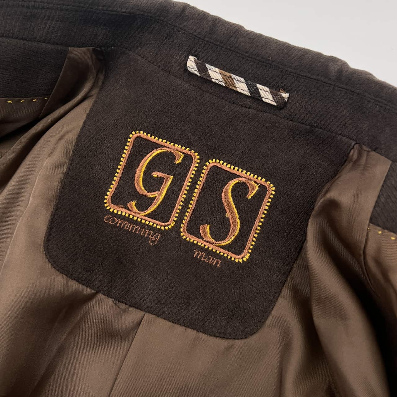 G-STAGE ジーステージ ピケ 2B テーラードジャケット M/ブラウン メンズ