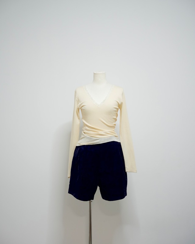 lace design knit tops / euro vintage(FRANCE)