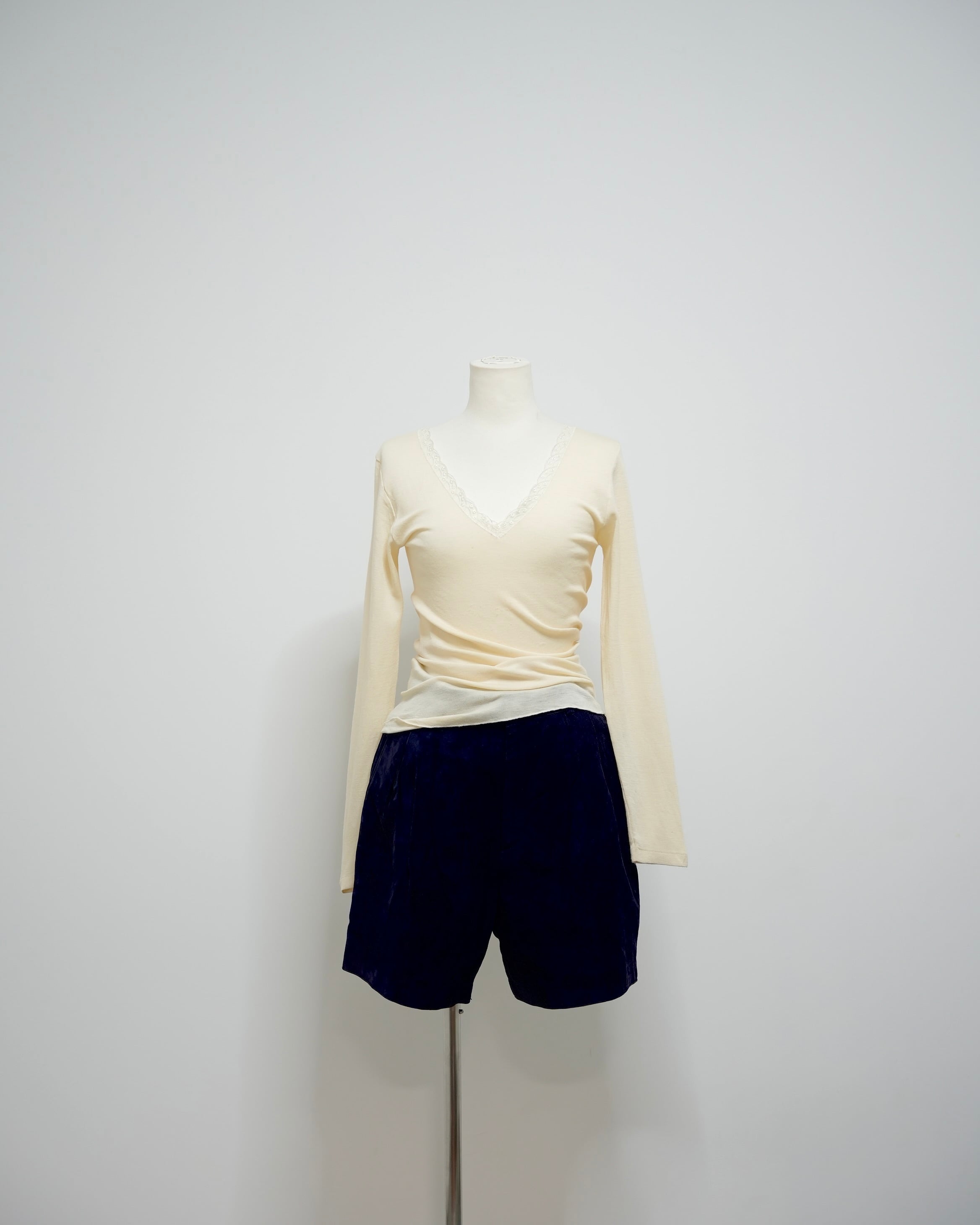 lace design knit tops / euro vintage(FRANCE)