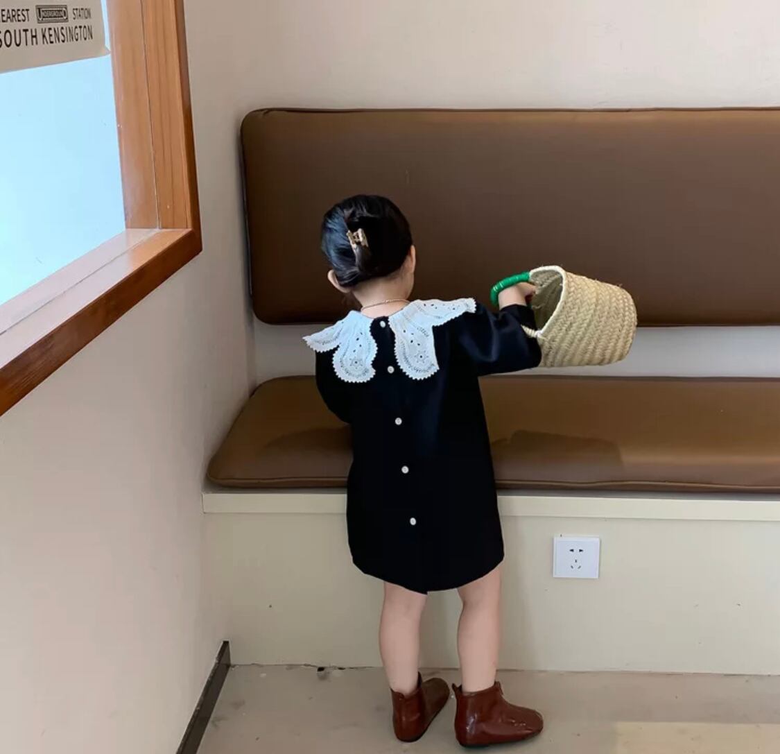 レースカラーチュニック》》》》》ワンピース 女の子 ガール 韓国子供服