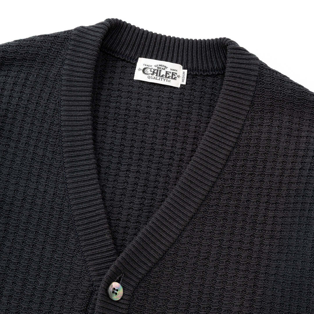 CALEE : ×EYYA KNIT BIG WAFFLE KNIT CARDIGAN | BRAT'S STORE