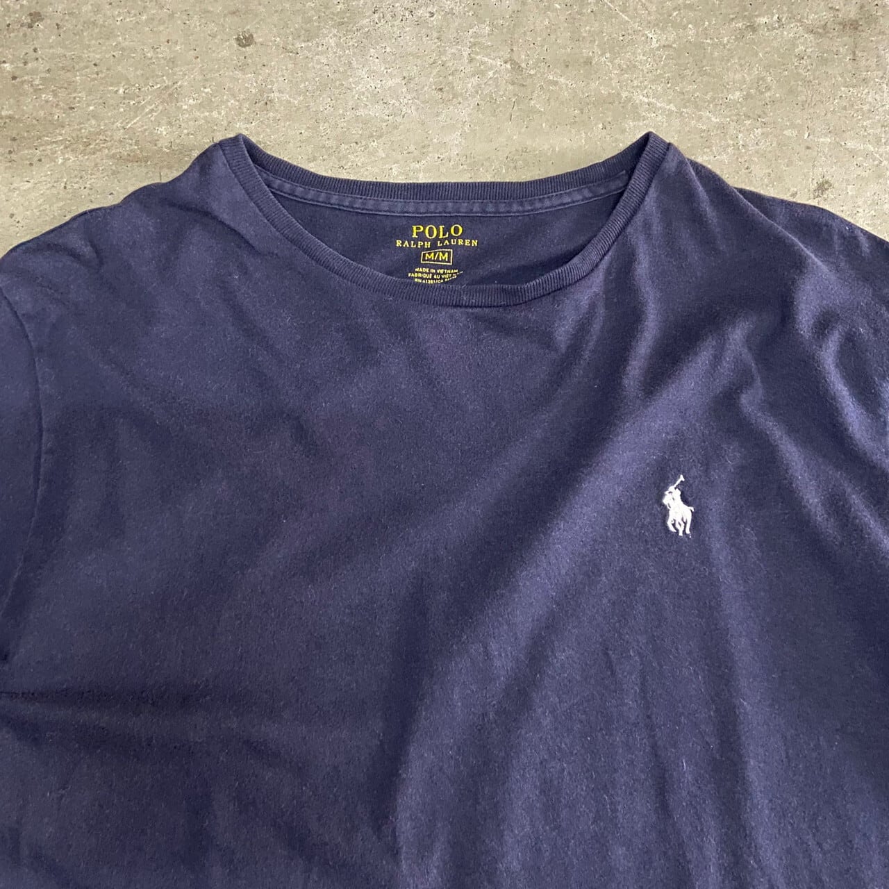 POLO Ralph Lauren ポロ ラルフローレン ワンポイントロゴ刺繍 Tシャツ メンズXL相当 古着 ネイビー  紺【Tシャツ】【PD20】【AN20】 | cave 古着屋【公式】古着通販サイト