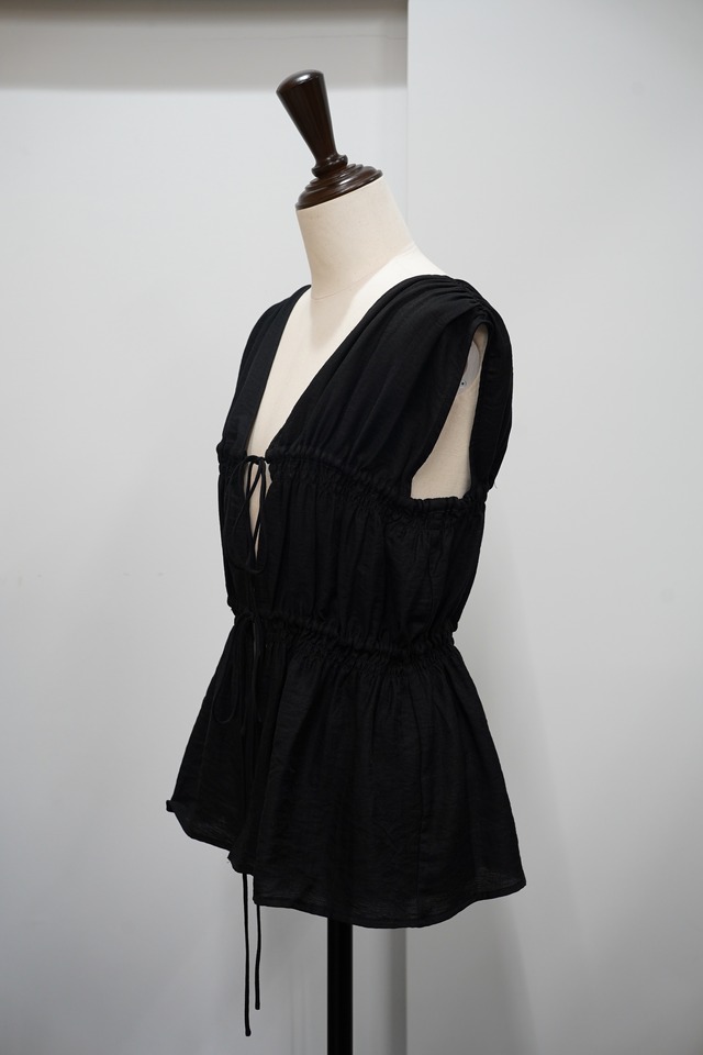 SHIRRING RIBBON VEST