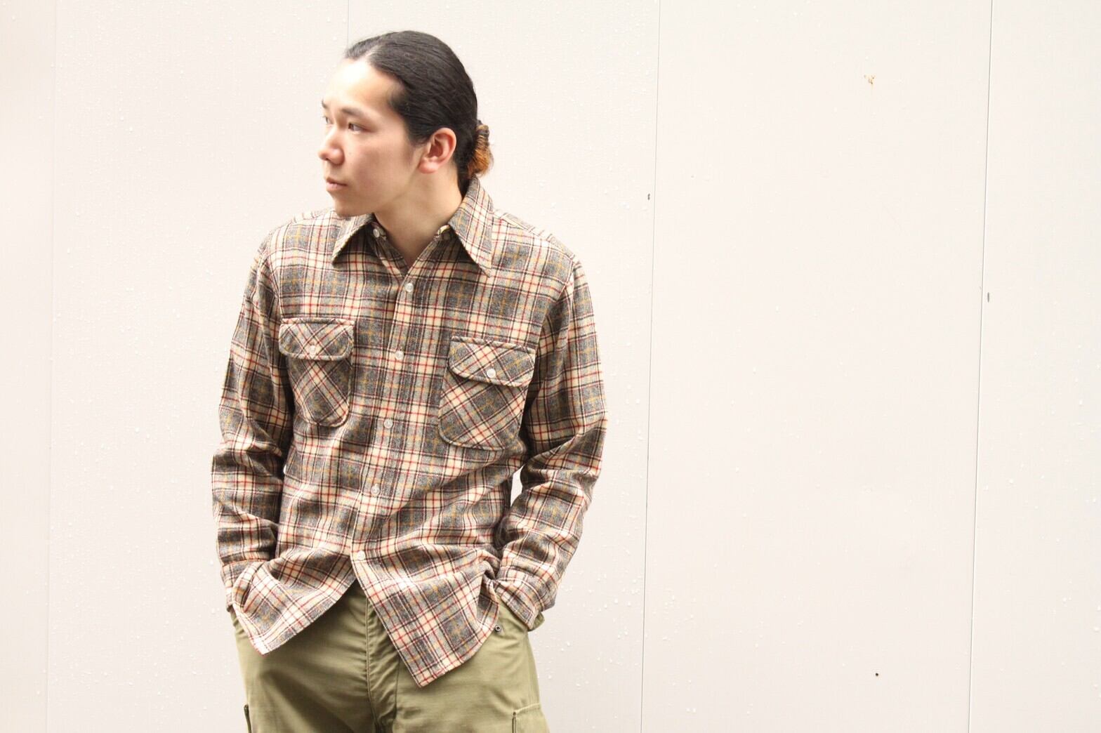 70s PENDLETON Wool Check Shirt USA製