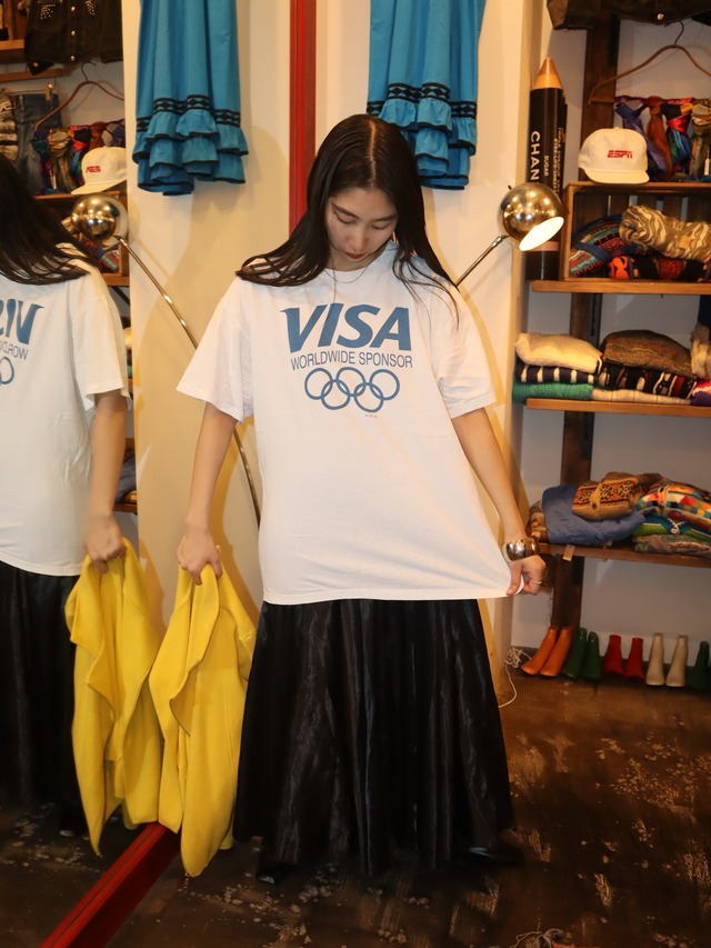 90s VISA print tee【6203】