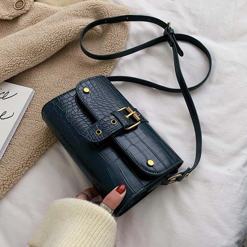 スタンダードスタイル レトロ スクウェア メッセンジャーバッグ 手作りハンドバック71977140274