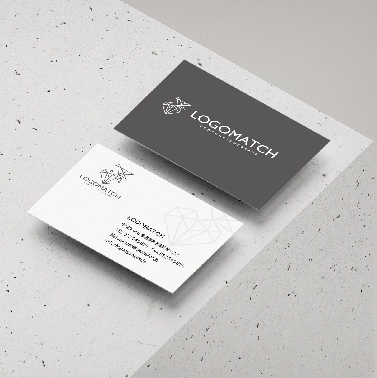 幸せの宝石ハートのロゴ