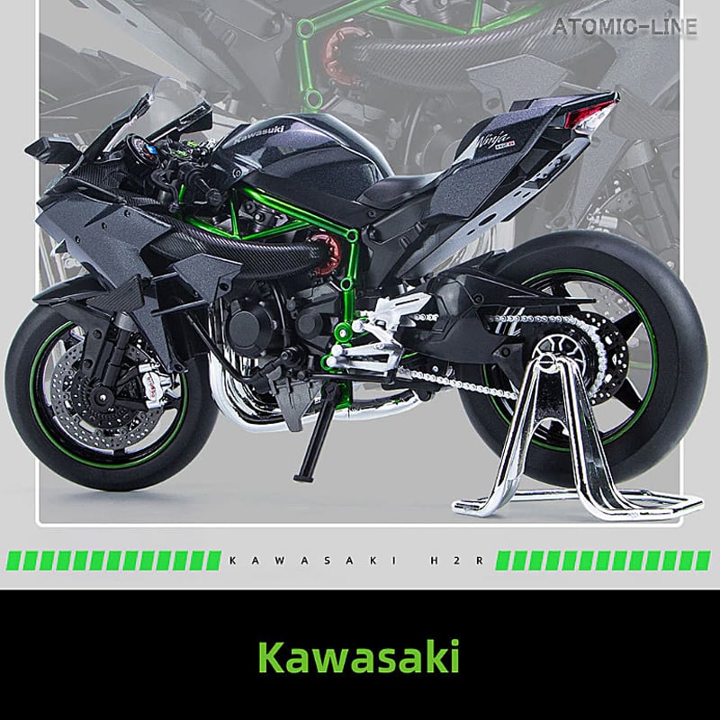 カワサキ H2R ニンジャ 1/9 ミニカー ライト点灯 エンジンサウンド