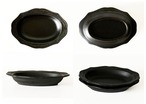 楕円皿 オーバルボウル 20cm カードル Cardle 黒土 カフェ食器 美濃焼 深皿
