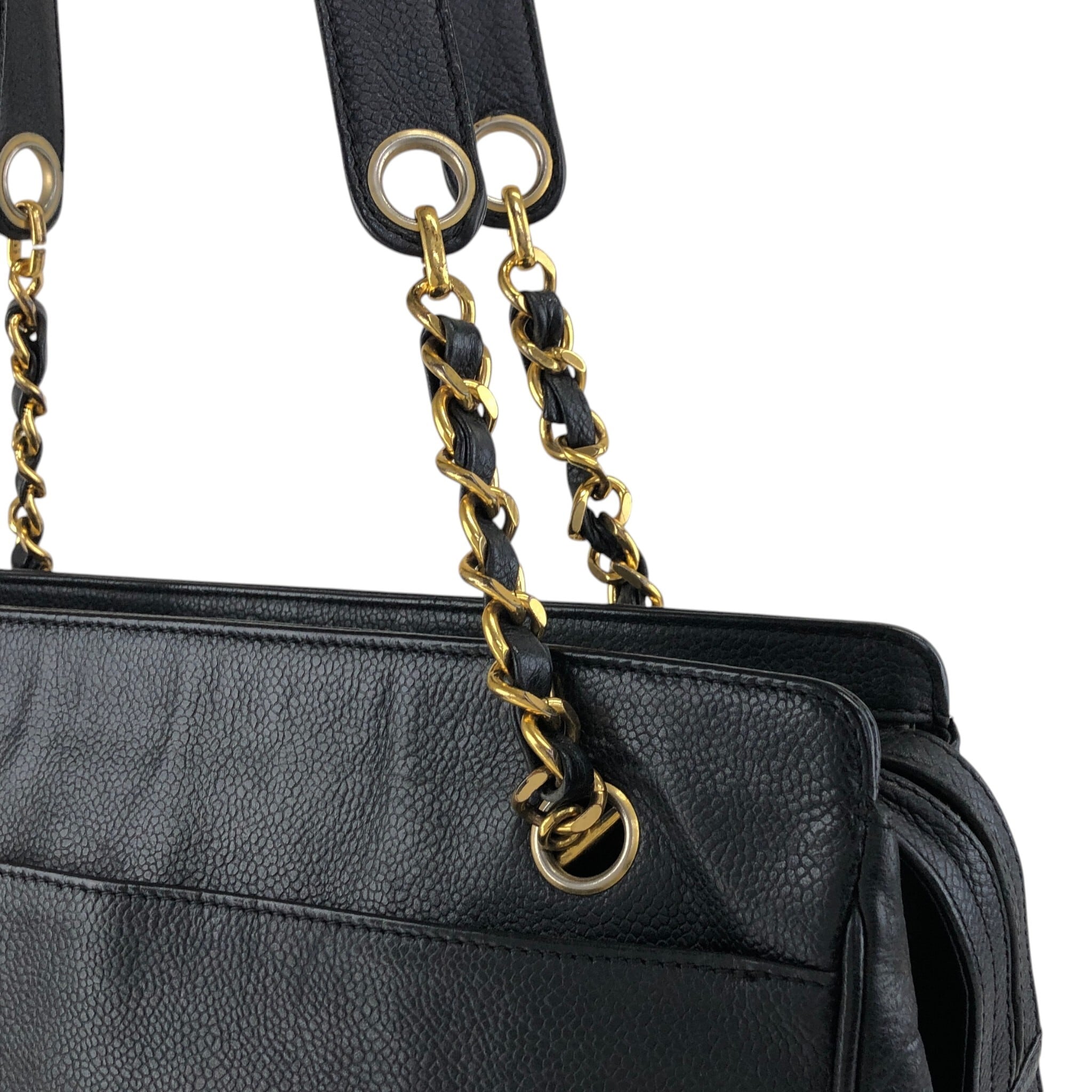 CHANEL シャネル トリプルココ ショルダーバッグ ブラック レザー