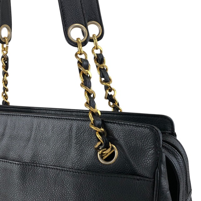 CHANEL シャネル トリプルココ ショルダーバッグ ブラック レザー キャビアスキン vintage ヴィンテージ オールド gph8sd