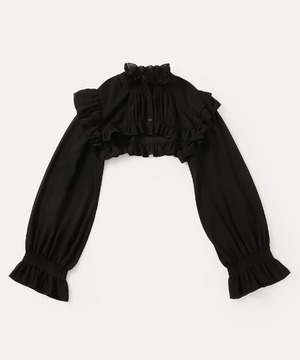 papier / SHORT BLOUSE (BLACK)