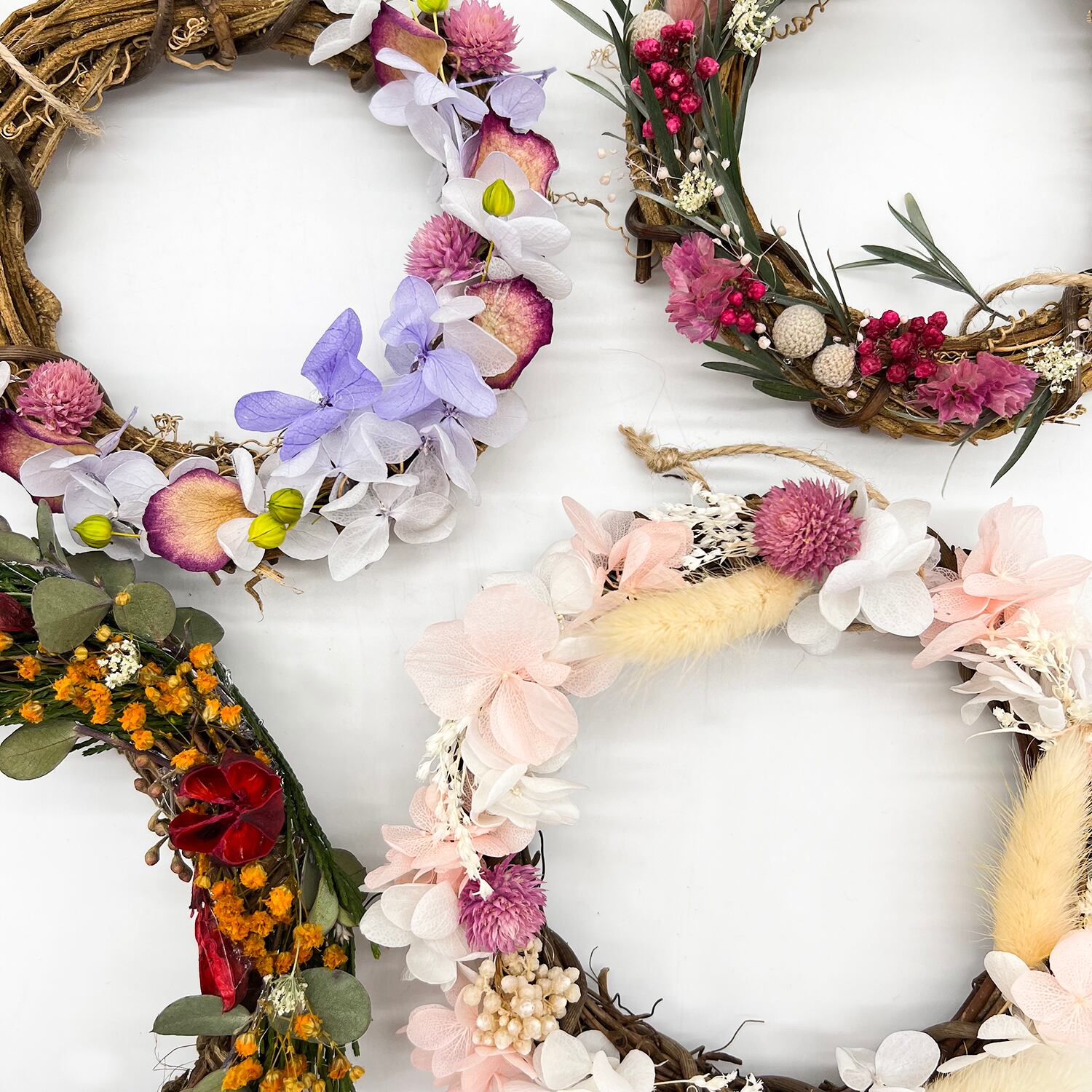 ドライフラワーでつくる ミニリース 手作りキット フラワーロス支援 スマイルフラワープロジェクト