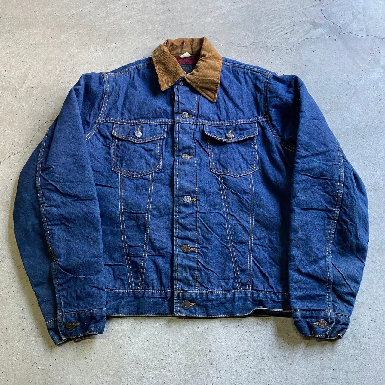 70年代 ROEBUCKS ローバックス Sears シアーズ 濃紺 ブランケット 