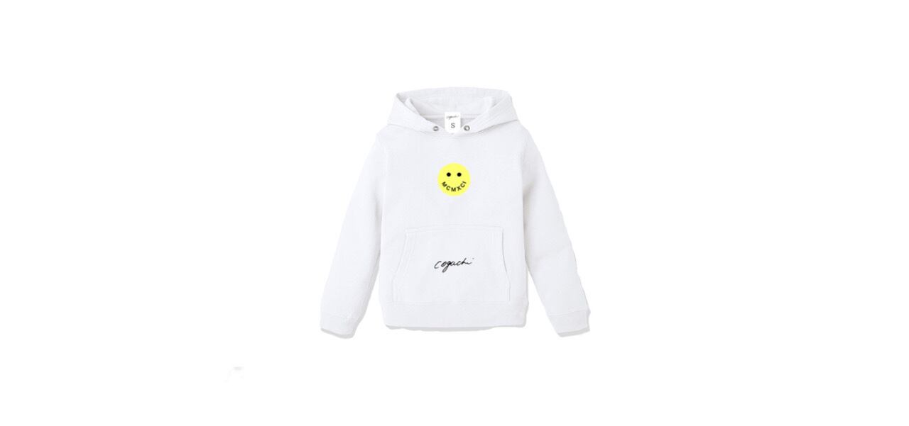 coguchi smile kids hoodie (WHT)