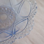 水色レースのお皿