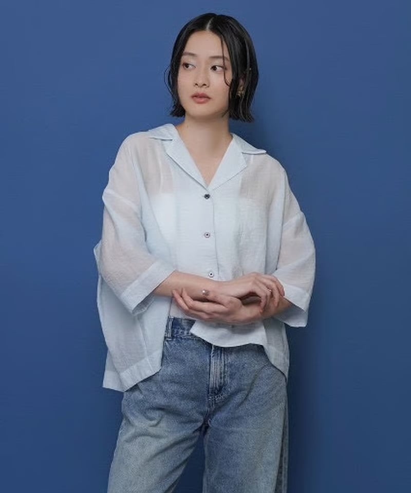 CYAN TOKYO 】オープンカラーシアーシャツ | valance 福井｜レディース