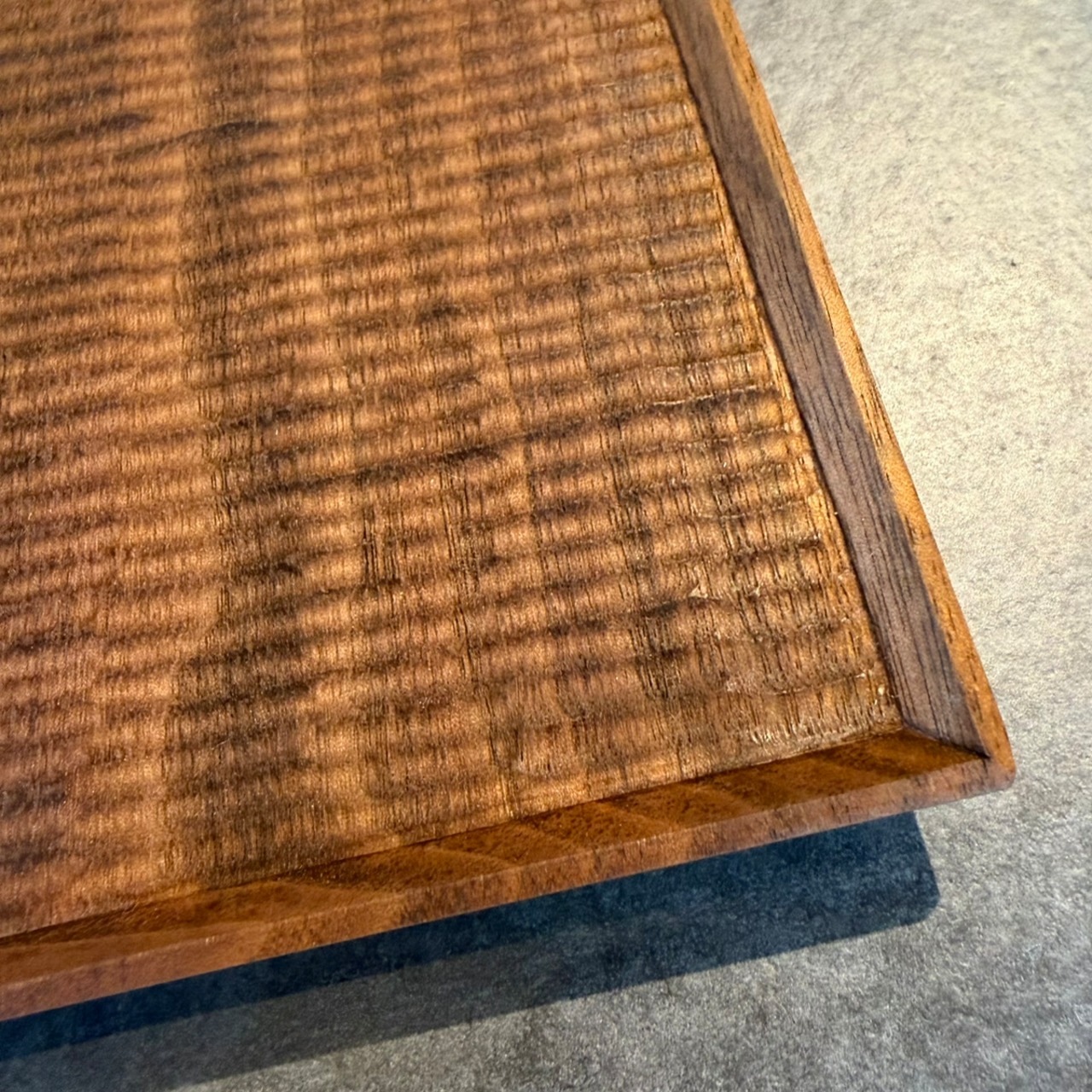 パン皿（角）ウォールナット 桜　木工房 玄