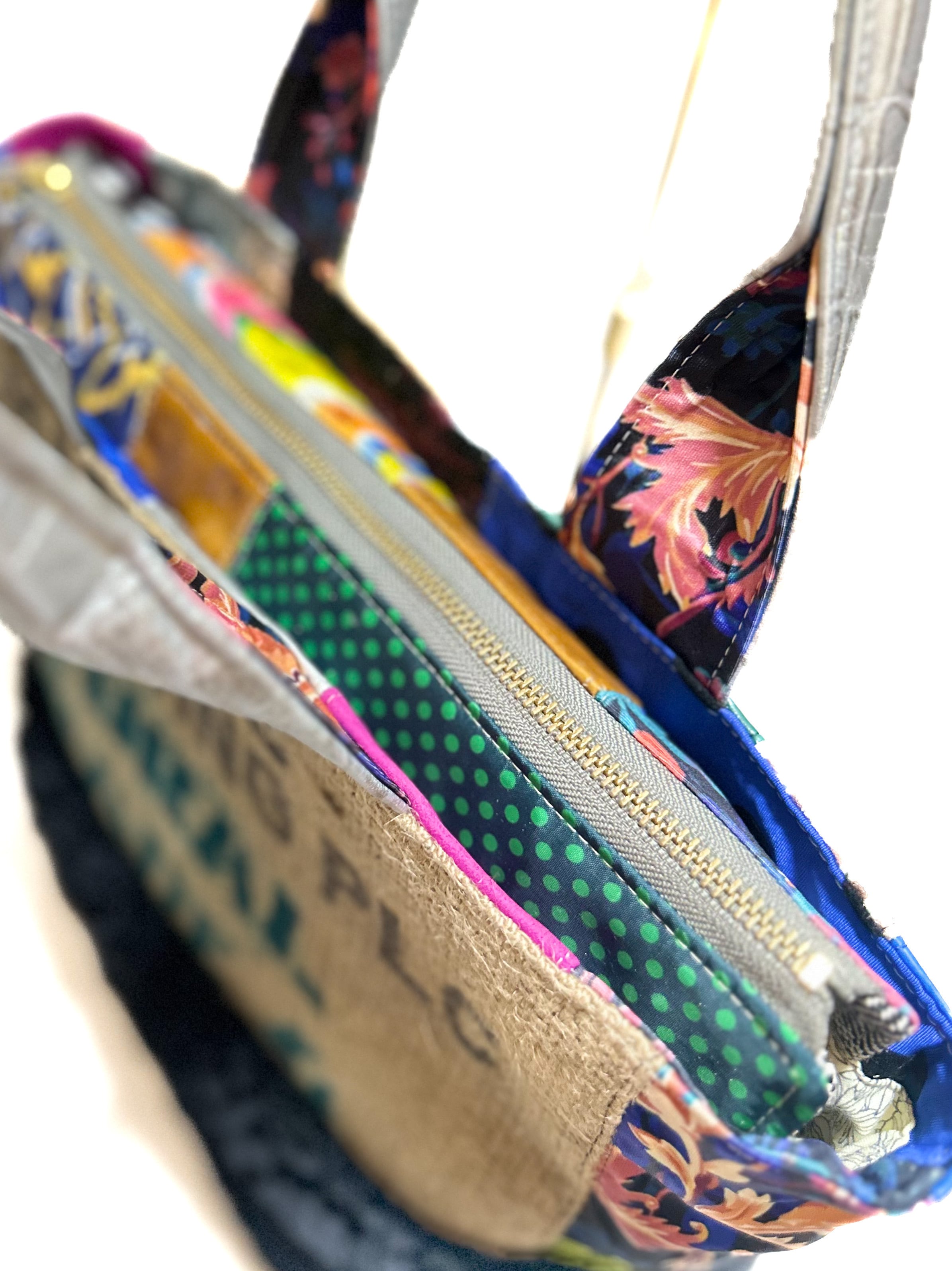 パッチワークトートバッグ L＃BKフリル | a Linden:tree