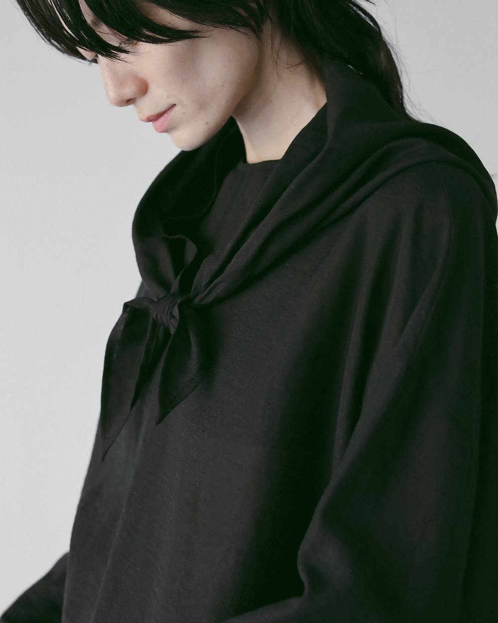 anuke(アンヌーク) Scarf Layered Blouse | サウスオレンジ｜メンズ