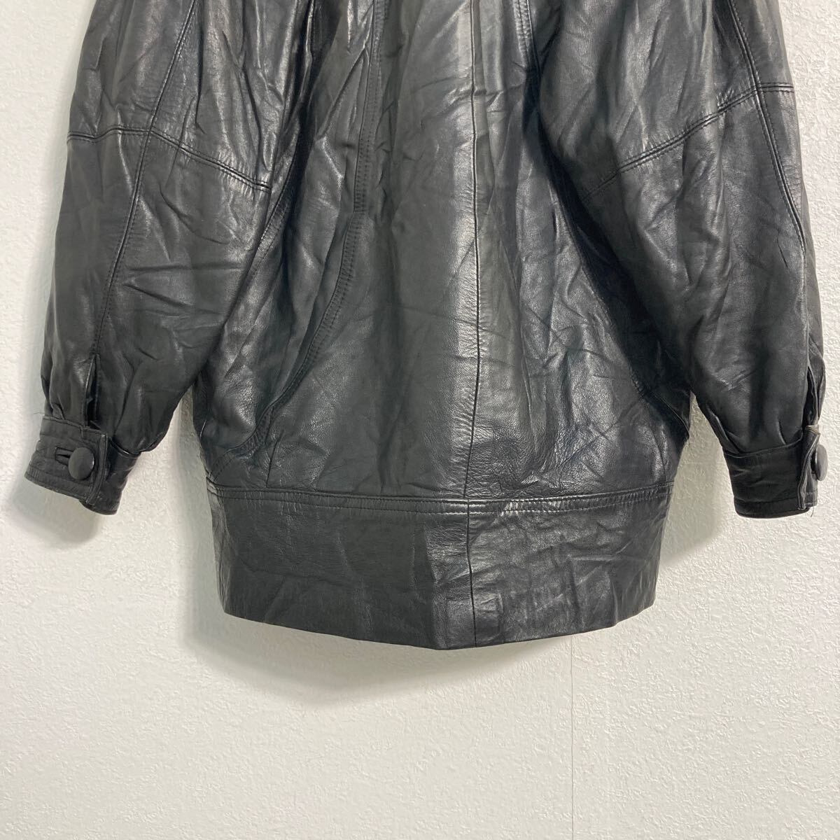 レザージャケット レディース L〜 ブラック テーラード 古着卸