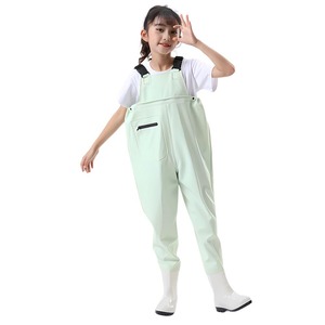 【数量限り】子供用 ウェーダー チェストハイウェーダー キッズ 胴付き長靴 男女兼用 可愛い ショルダーベルト 防水 怪我防止 釣り用スーツ 水遊び サロペット