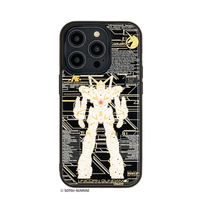 FLASH ユニコーンガンダム Ver. TWC 基板アート iPhone 14Pro ケース【Gundam Unicorn】