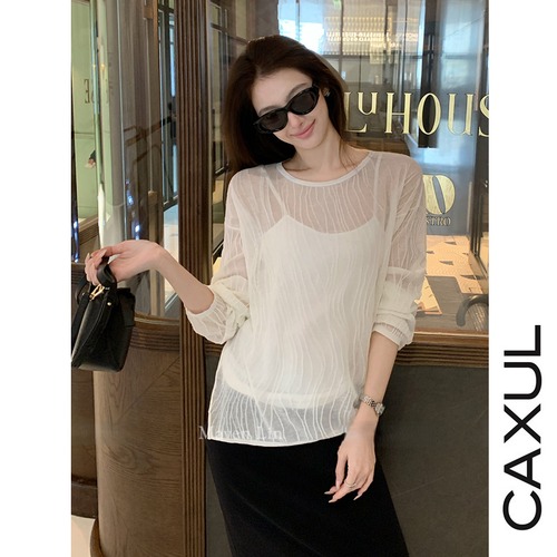 Wave Sheer Knit Top